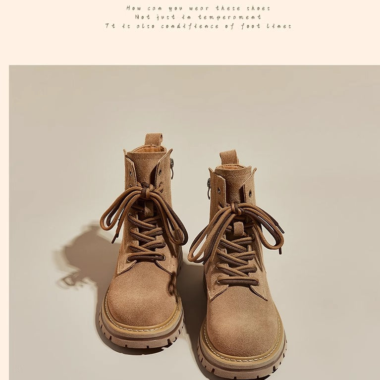 Women's Worker Summer Hollow Breathable Thin Genuine Women's Leather Boots