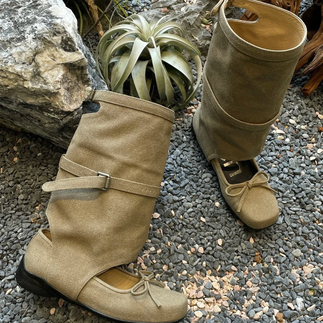 Women's Niche Fashionable Summer Bow Hollow Breathable Boots