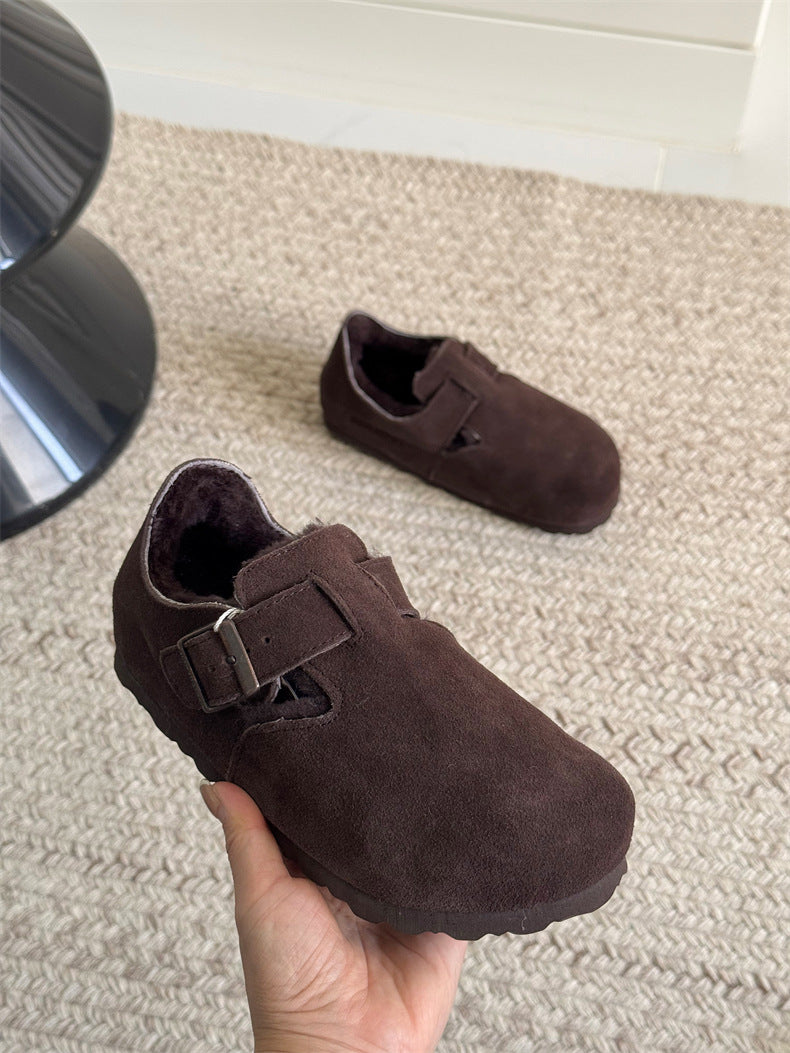 Women's & Men's Slip-on Genuine Wool Lining Warm With Women's Shoes