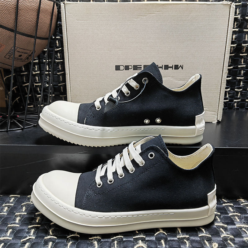 Women's & Men's Couple Style Board Retro Platform Round Toe Sneakers
