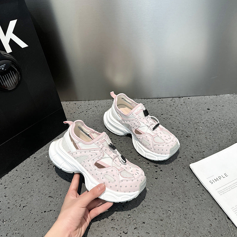 Women's Thick Bottom Breathable Dad Summer Lightweight Women's Sports Shoes
