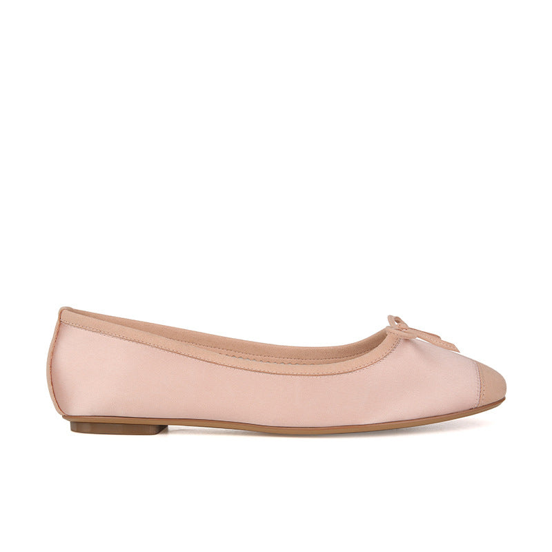 Women's Heights French Sheepskin Square Toe Bow Women's Shoes