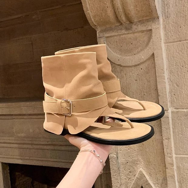 Mom Fashionable Hot Round Toe Buckle Outer Sandals