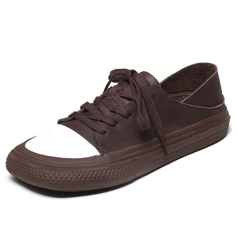 Women's Forest Style Genuine Cowhide Flat Soft Casual Shoes