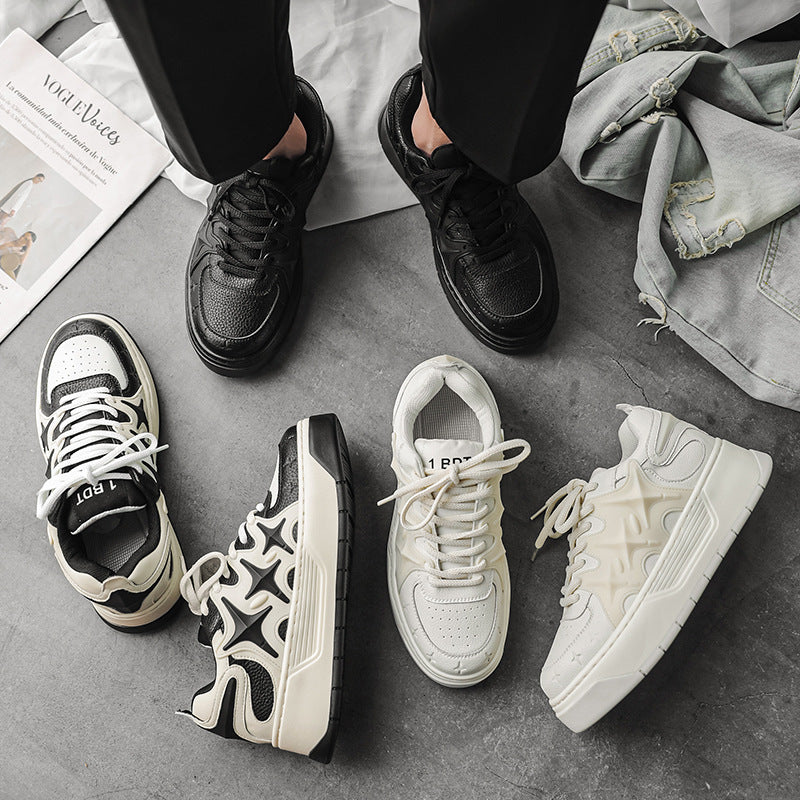 Men's Thick Sole Increased Skateboard National Fashion Sneakers