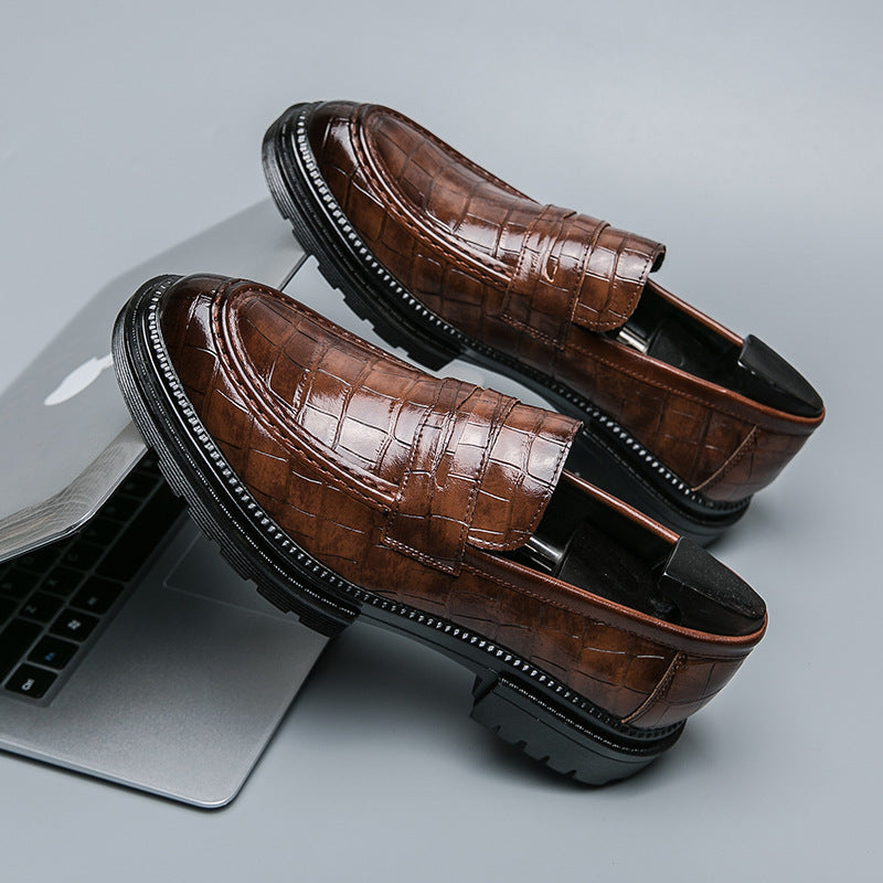 Men's Smile Welcome Plus Size Breathable British Leather Shoes