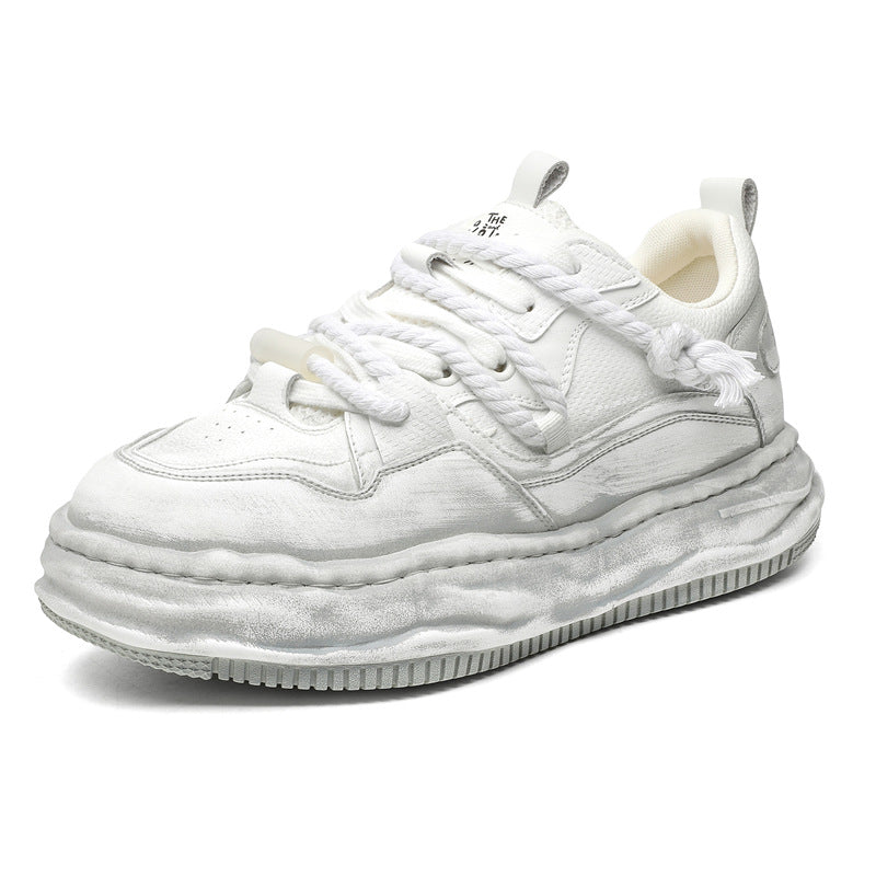 Men's Flat Design Dissoed Retro Distressed Sports Sneakers