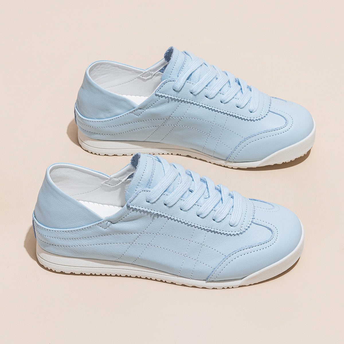 Women's White Summer First Layer Cowhide Two-way Wear Elevator Wild Sneakers