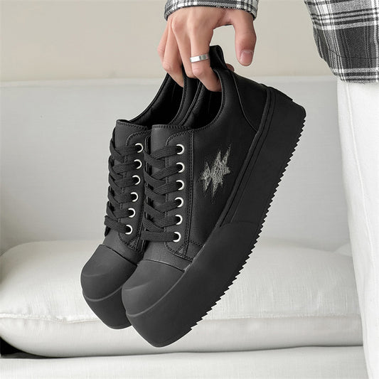 Men's Niche Design Versatile Mickey Big Head Leather Shoes