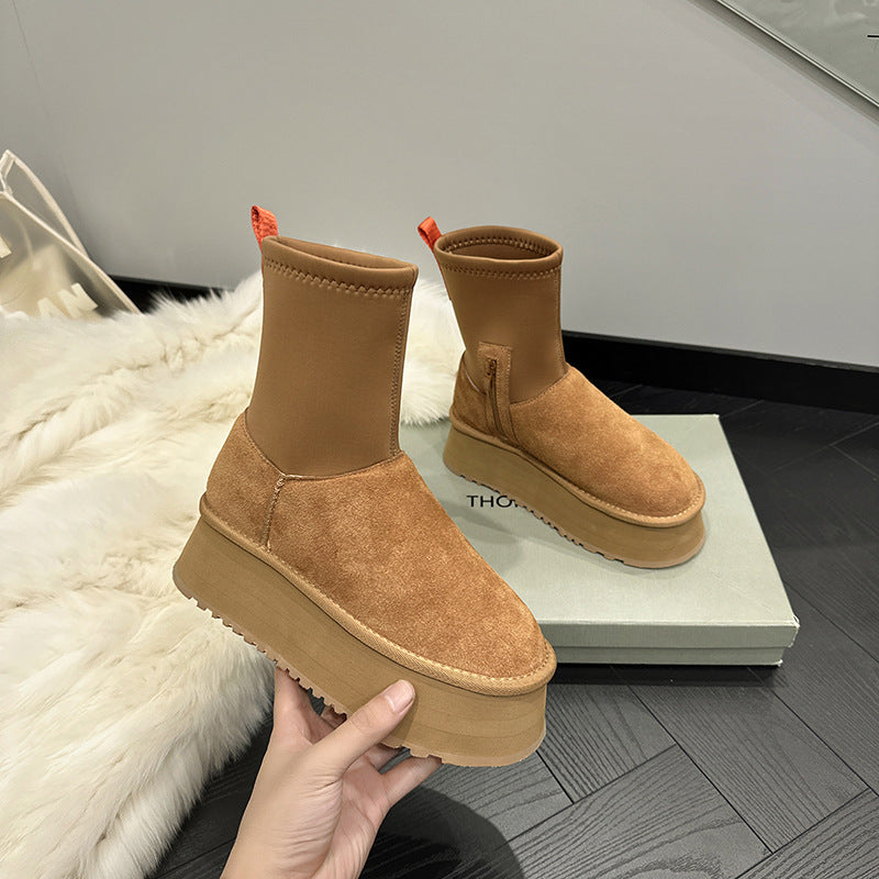 Women's For Short Tube Veet Thickened Foam Snow Boots