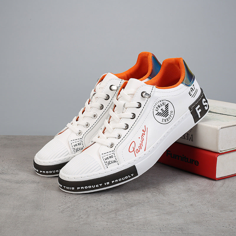 Men's Flat Fashion Board Korean Style Printed Men's Shoes