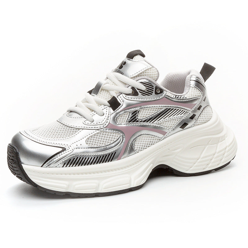 Women's Lightweight Platform Mesh Elevator Breathable Clunky Sneakers