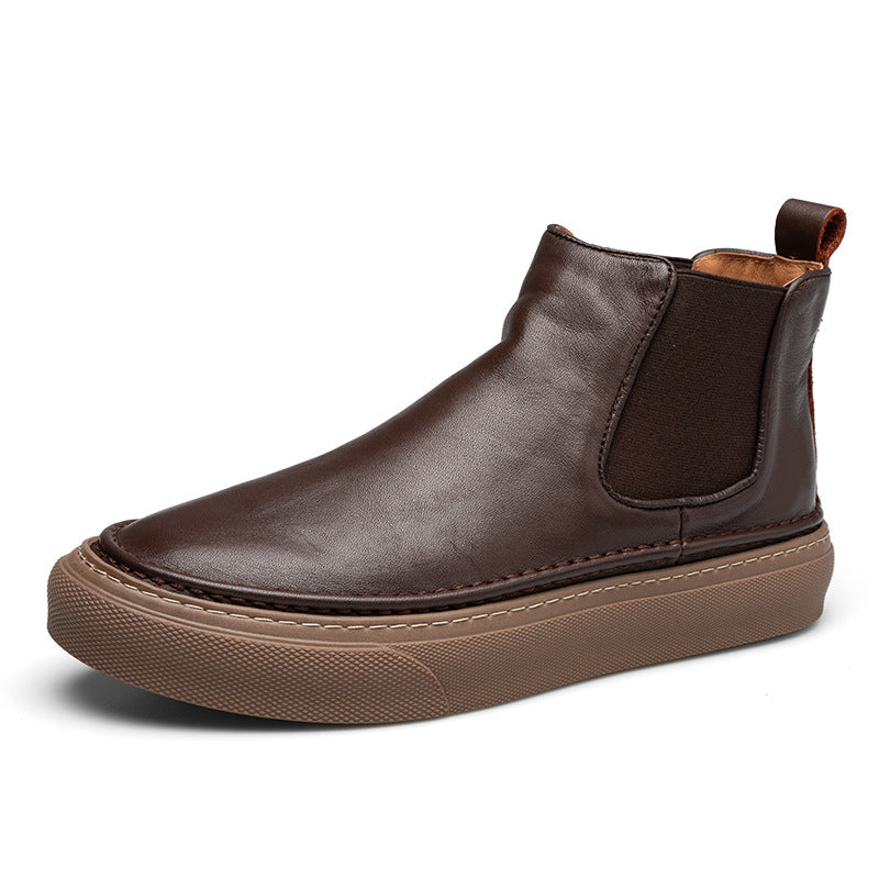 Men's Winter Martin Fleece-lined British Platform Ankle Boots