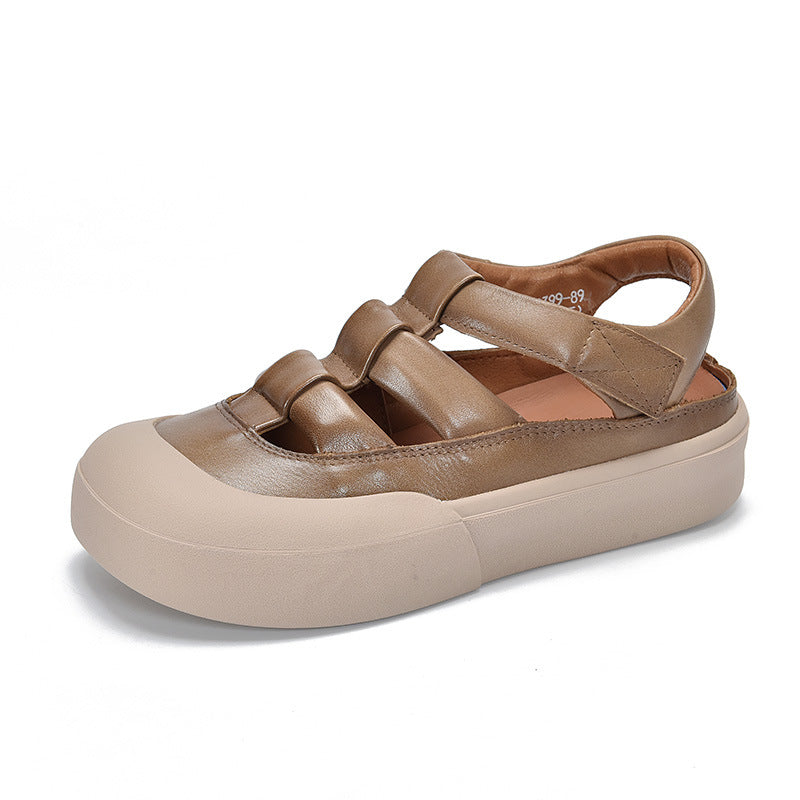Price First Layer Cowhide Roman Summer Sandals