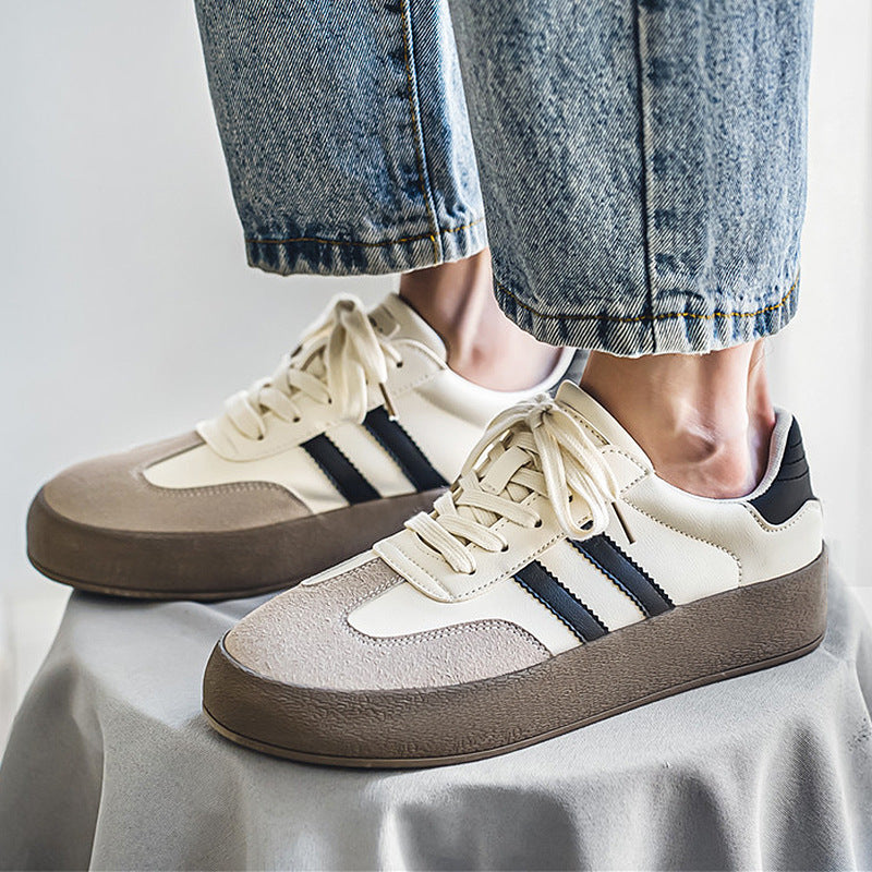 Men's Plus Size White Retro German Training Men's Shoes
