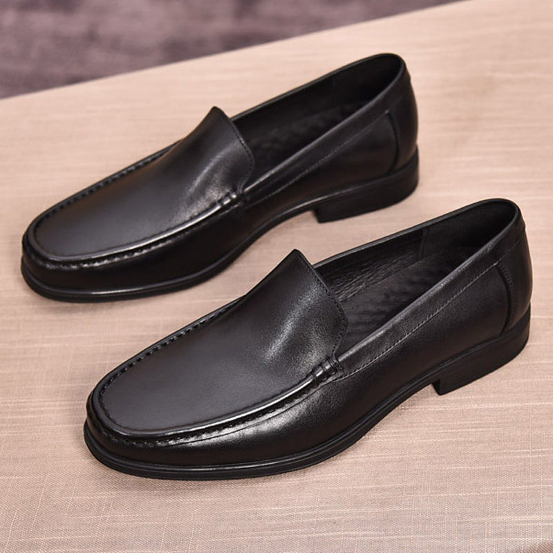 Men's Foot Covering With Brown Color Breathable Leather Shoes