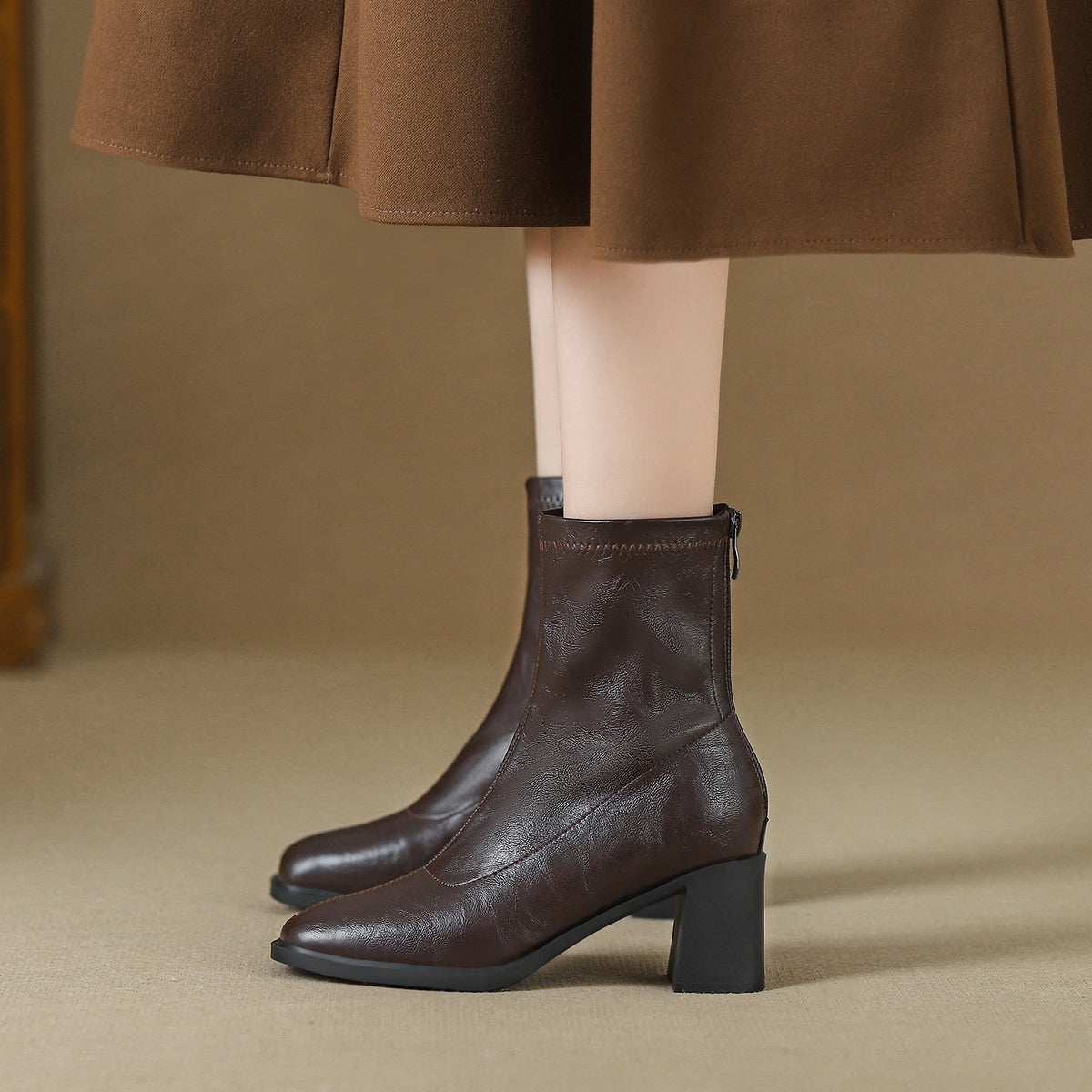 Women's High Autumn Black Plus Veet Martin Skinny Women's Leather Boots