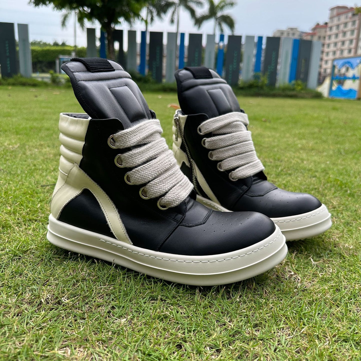 Men's Triangle Plus Size Thick Shoelaces Raise The Sneakers