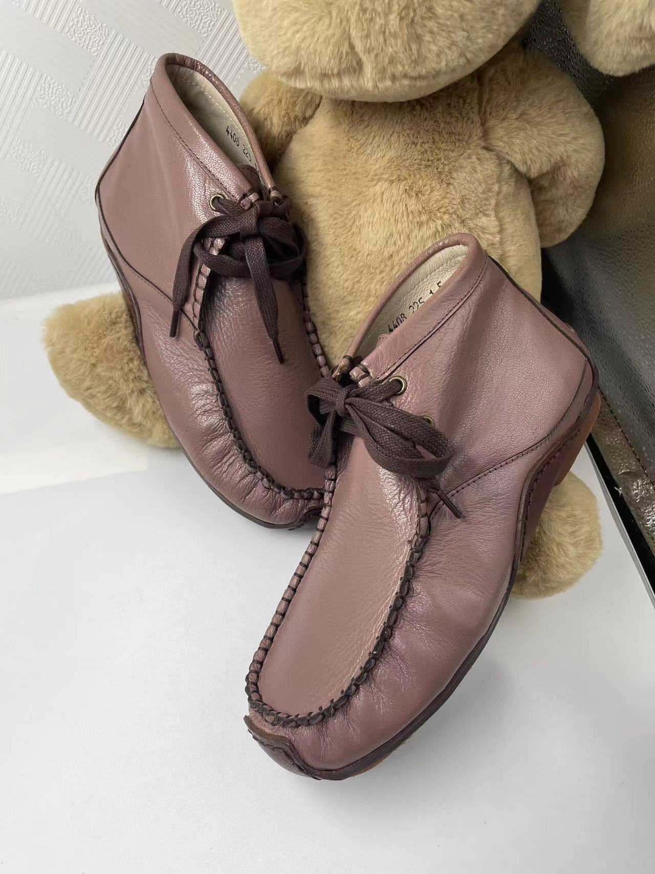 Women's Head Cowhide Outsole Handmade Sewing Korean Style Cotton Linen Clothing Boots