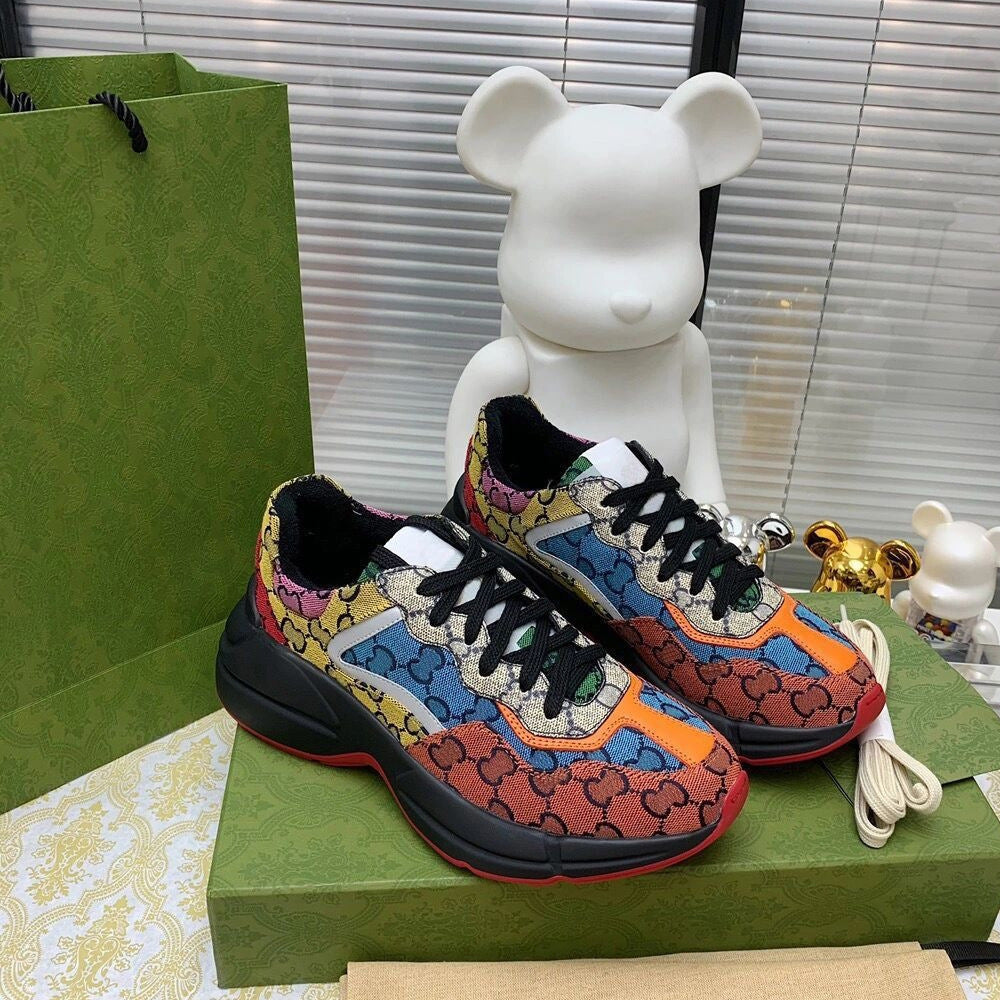 Women's & Men's Version Home Daddy Classic Presbyopic Colorful Blue Bottom Height Casual Shoes