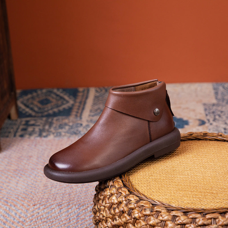 Women's Booties Vintage Soft Bottom Martin Female Boots