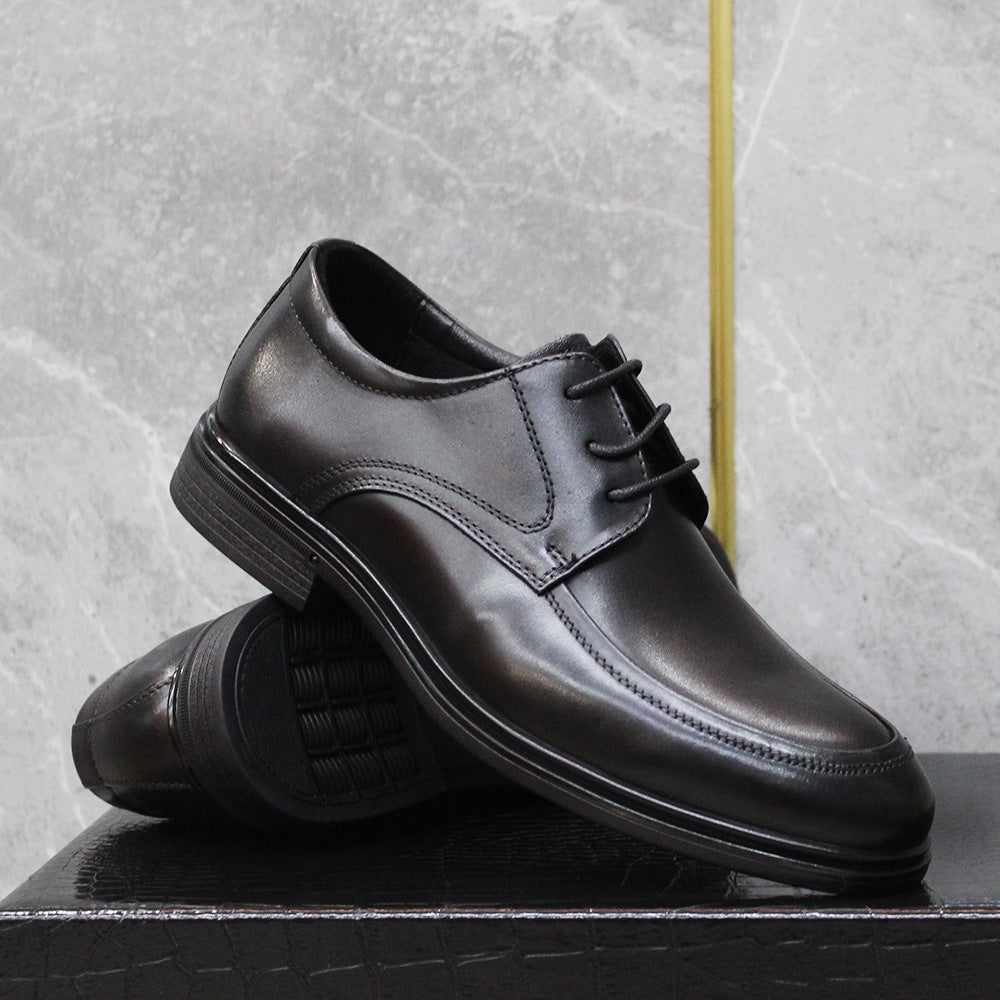 Men's Business Breathable First Layer Cowhide Formal Leather Shoes