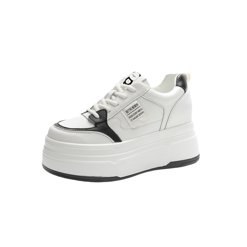 Women's Platform White Slimming Height Increasing Insole Small Versatile Women's Casual Shoes