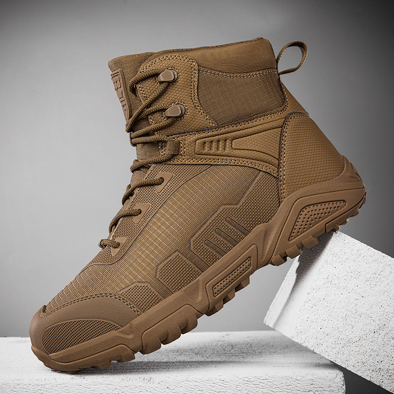 Men's Winter Travel Cotton Plus Size Mountaineering Leather Shoes
