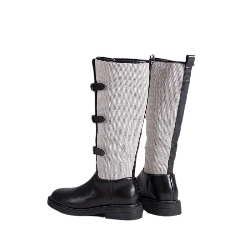 Below The Knee Urban Style Stitching Boots