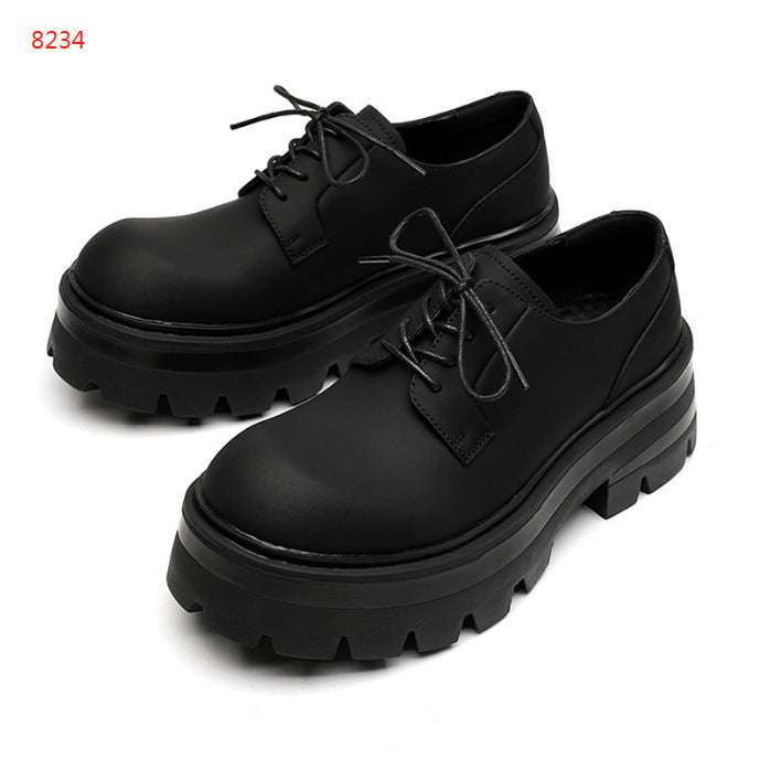 Men's High-grade British Style Thick Bottom Increased Wedding Men's Casual Leather Shoes