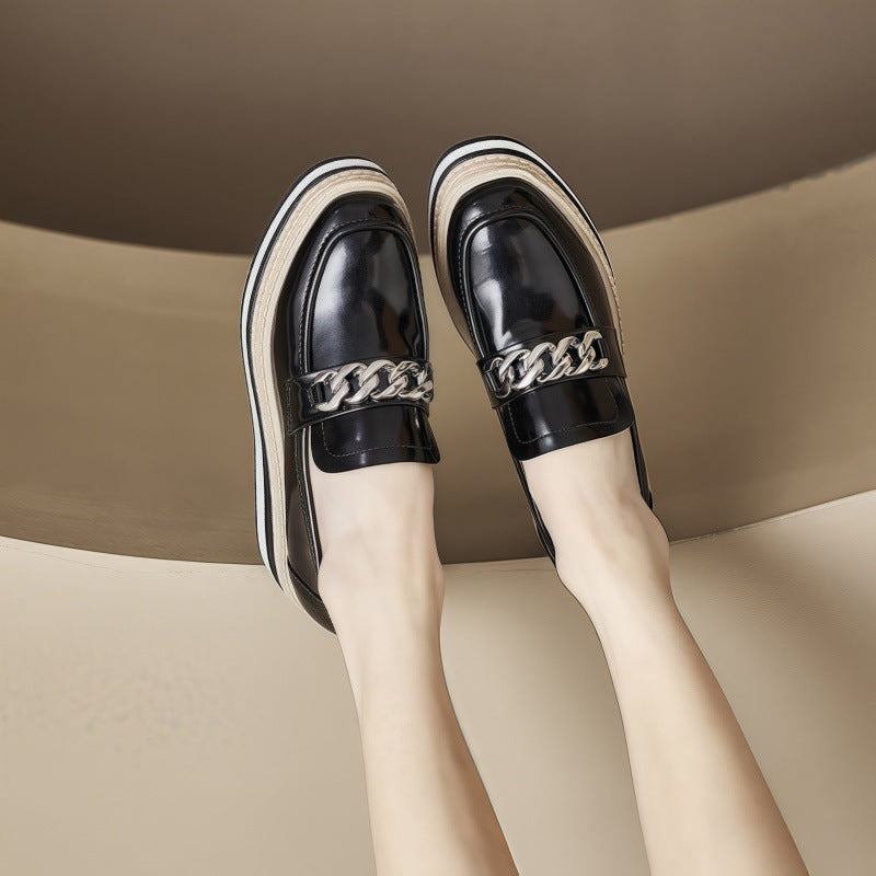 Korean Style Platform Height Increasing Wedge Casual Shoes