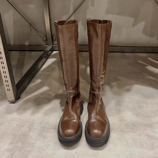 Horse Round Head Thick Bottom Slimming Boots