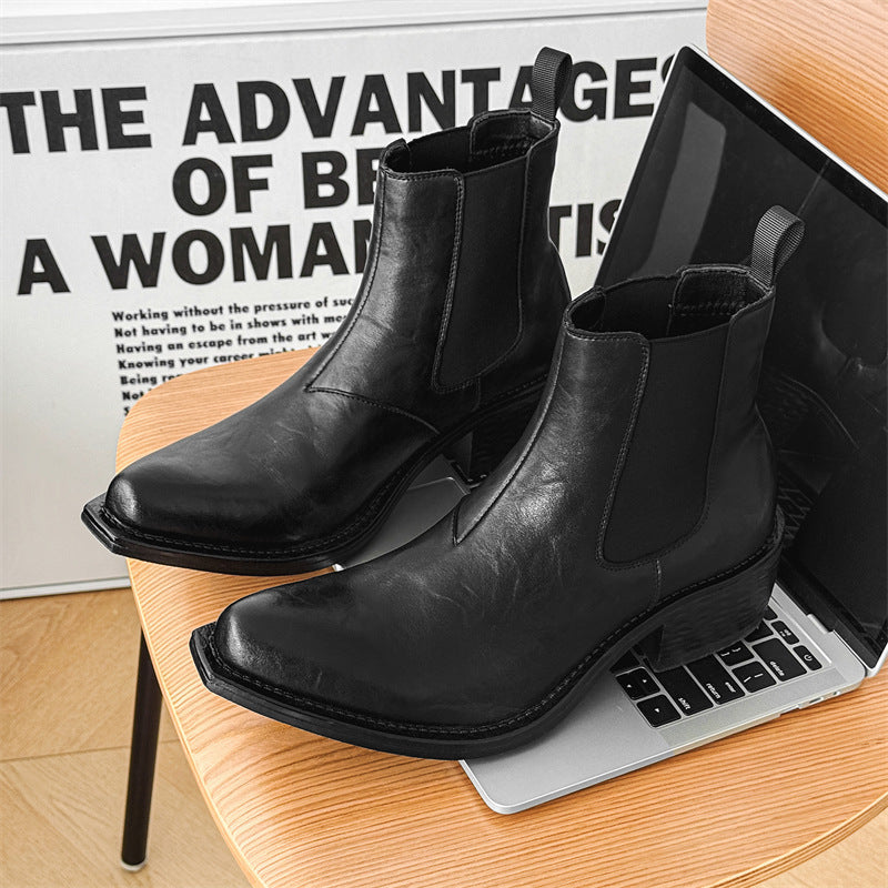 Women's & Men's Pointed Toe Raise The Bottom Chelsea Boots