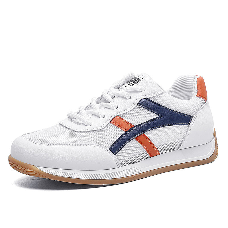 Women's White Flat Lightweight Mesh Surface Breathable Sneakers