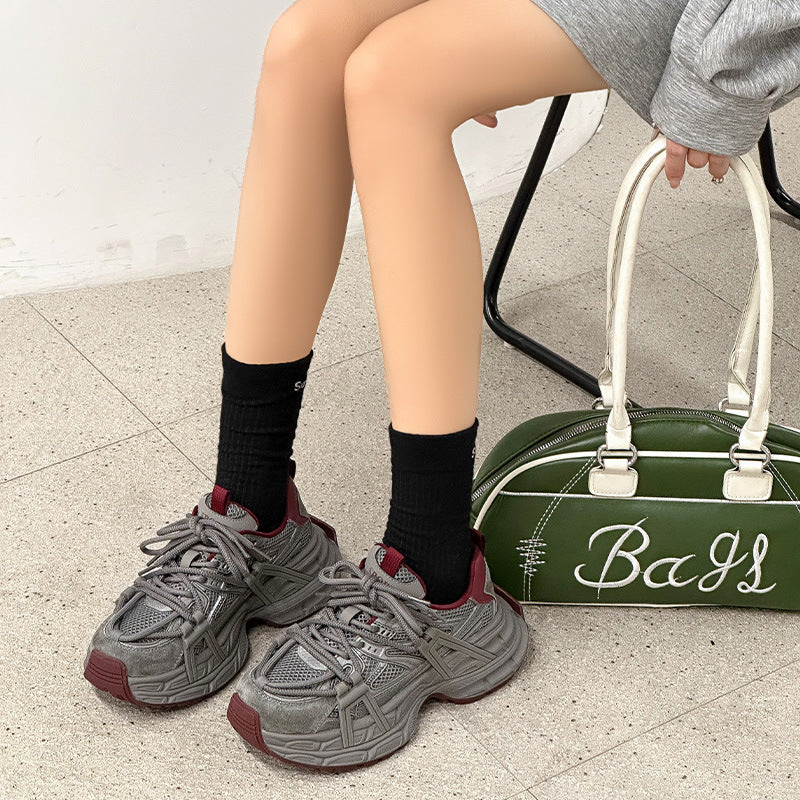 Warm Platform Dad Female Mesh Breathable Sneakers