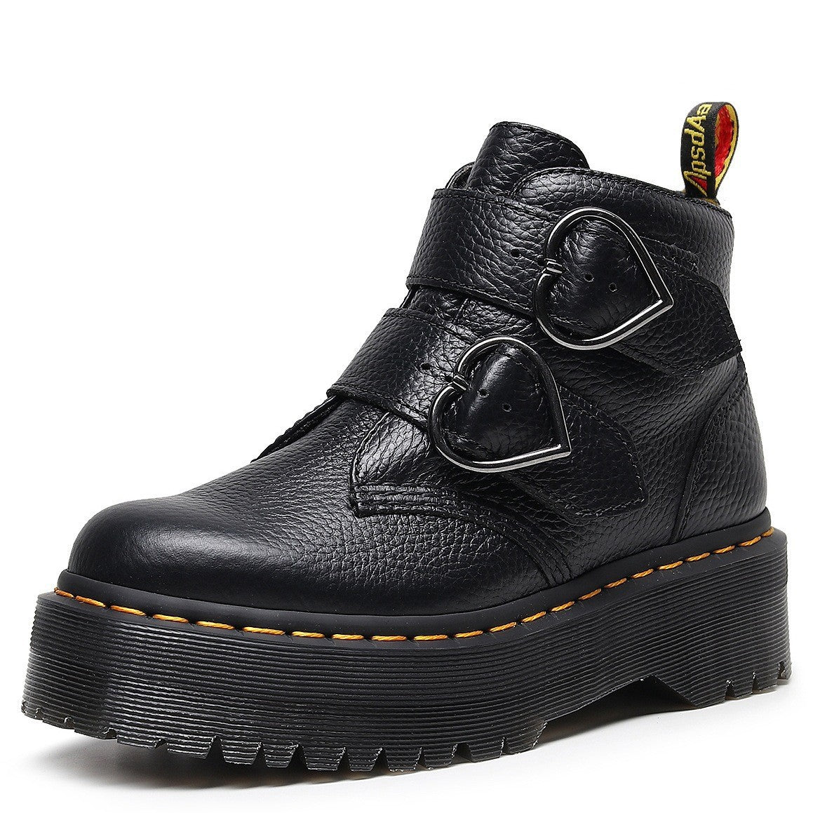 Two-way Platform Motorcycle Front Zipper Top Layer Lychee Boots