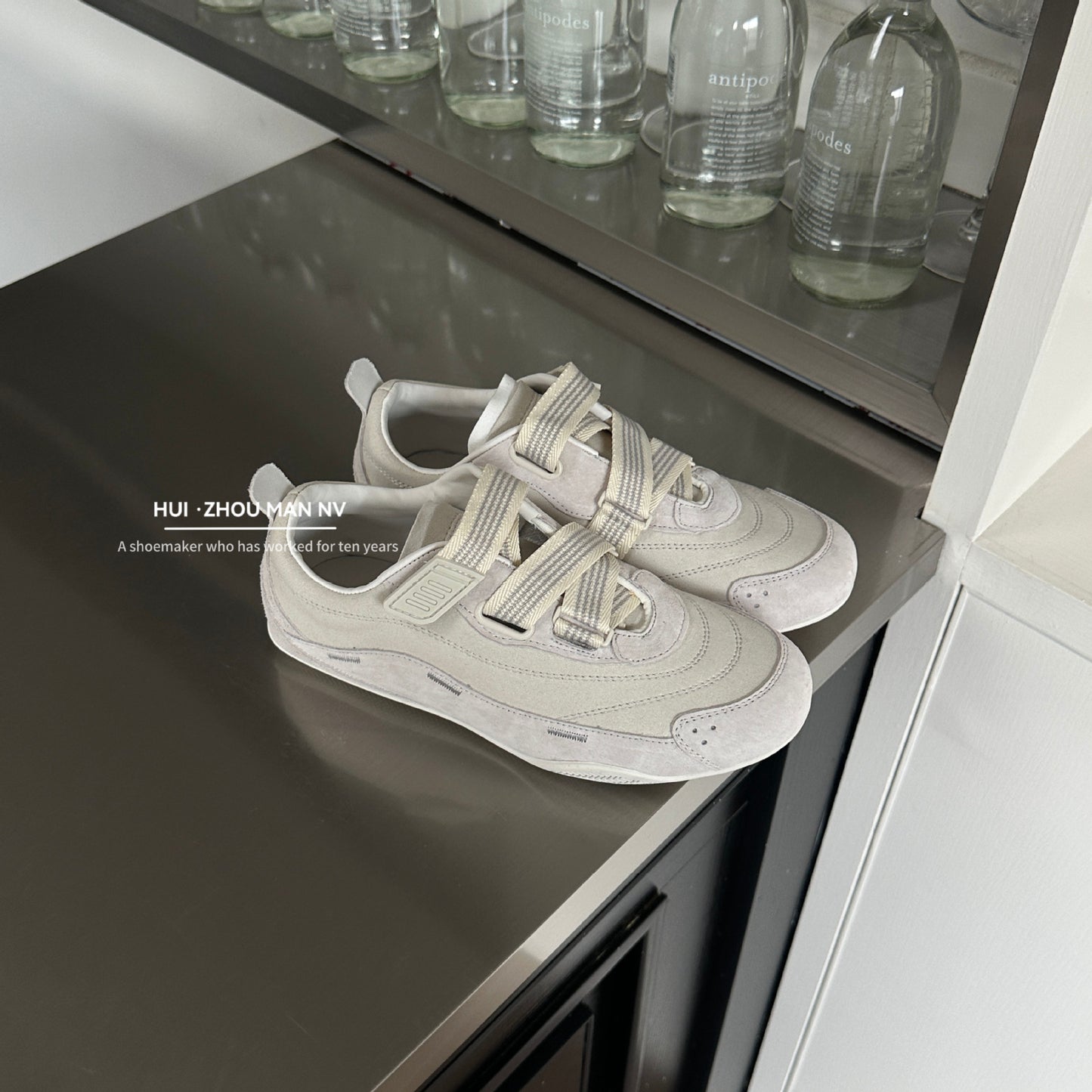 Women's Genuine Retro German Training French Velcro Sneakers