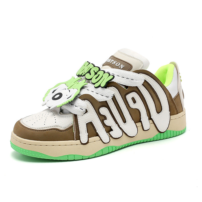 Women's & Men's Dopamine Letter Bread Niche Couple Fashion Sneakers