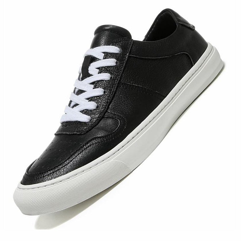 Men's Top Layer Cowhide White Sports Fashion Men's Board Shoes