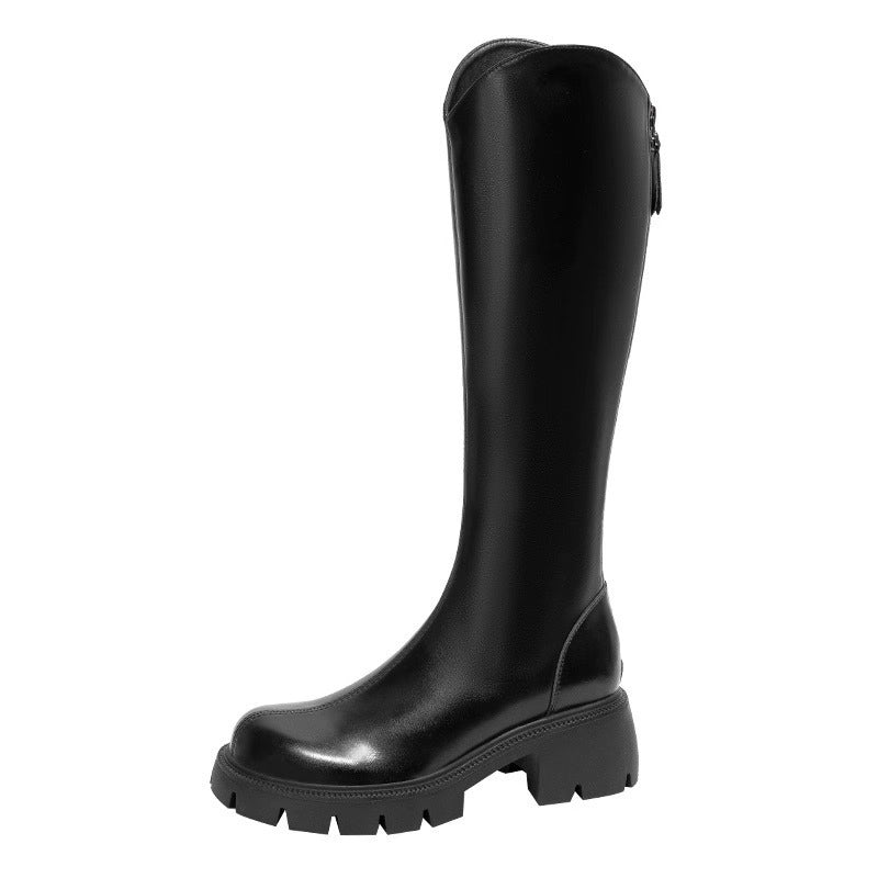Women's Workshop V High Tube Small Circumference Winter Plus Veet Women's Leather Boots