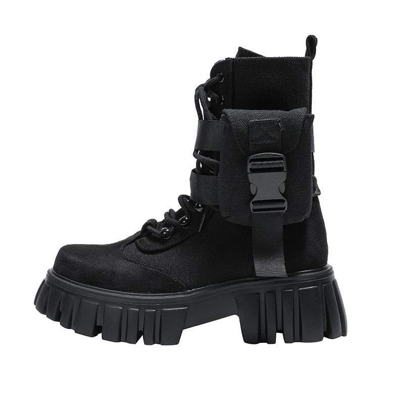 Women's Bag Hot Suede Height Increasing Tooling Boots