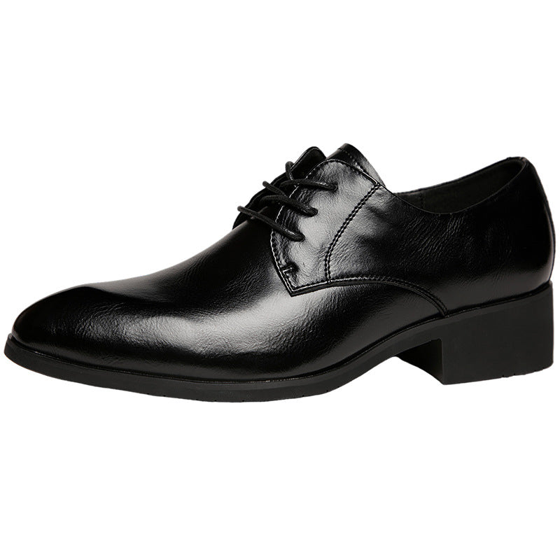 Men's Sheepskin Korean Breathable British Genuine Formal Men's Business Leather Shoes