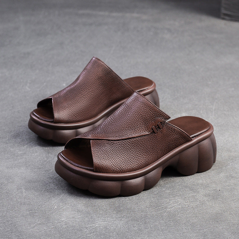 Thick Bottom Lightweight Breathable Retro Comfortable Slippers