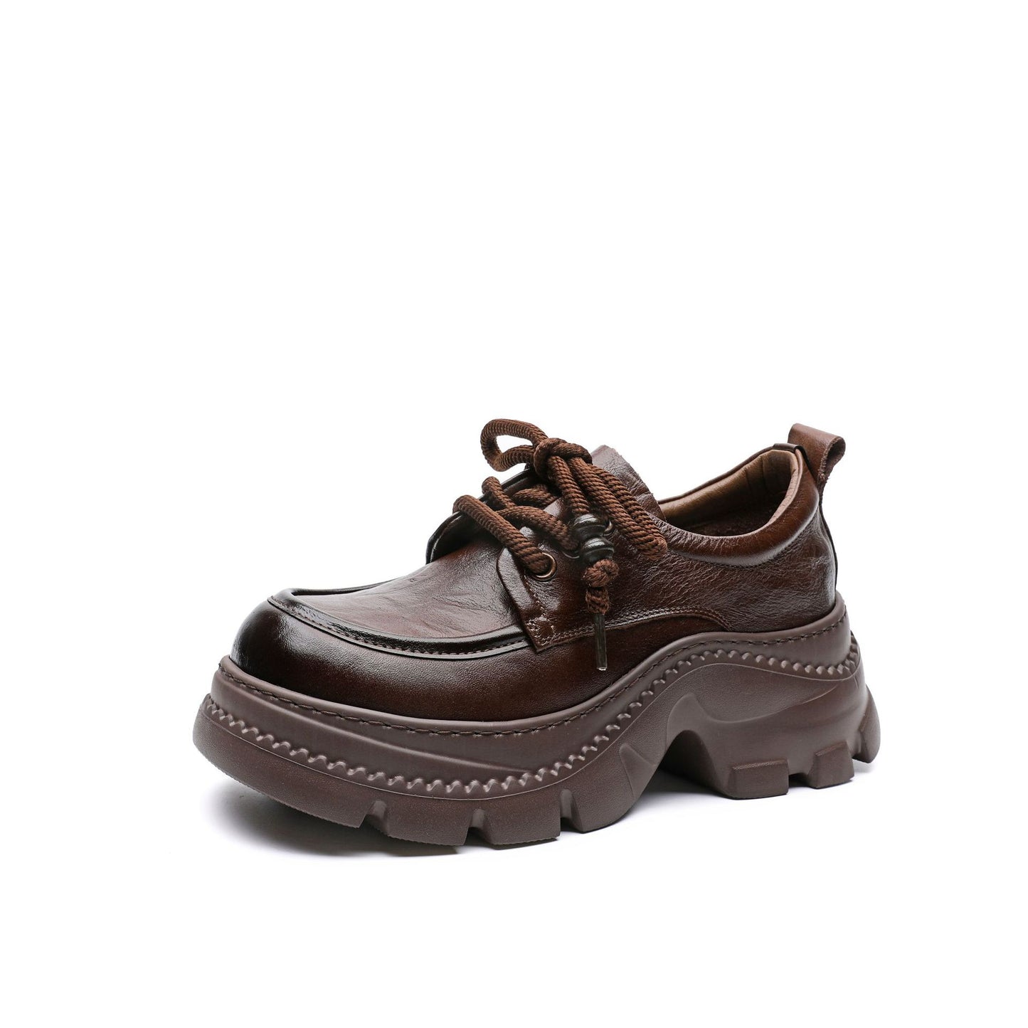 Women's Platform Versatile Four Genuine Lightweight Not Tired Feet British Loafers