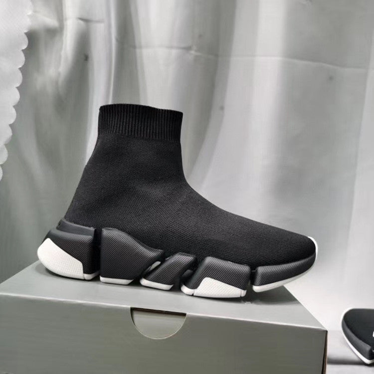 Women's & Men's High Version Straight Comfortable Sock Knitted Casual Shoes