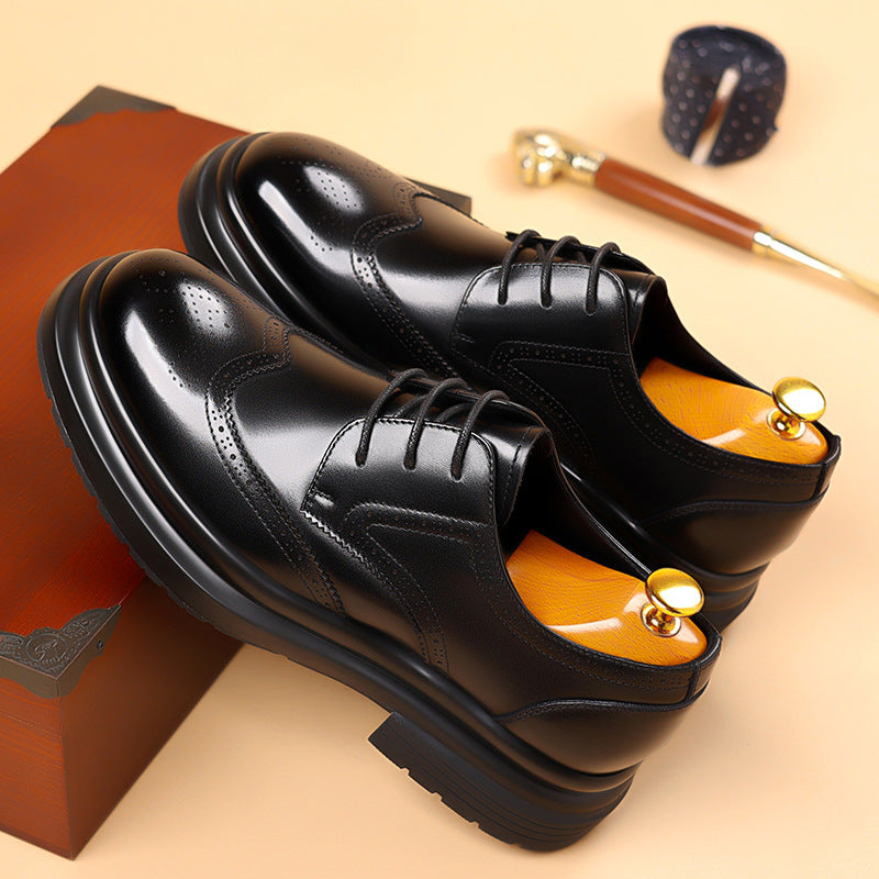 Men's Brogue Genuine Business Formal Wear British Bridegroom Leather Shoes