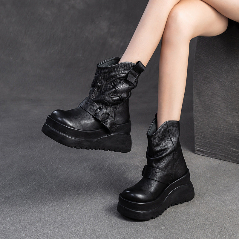 Women's Style Martin Niche Height Increasing Leisure Boots