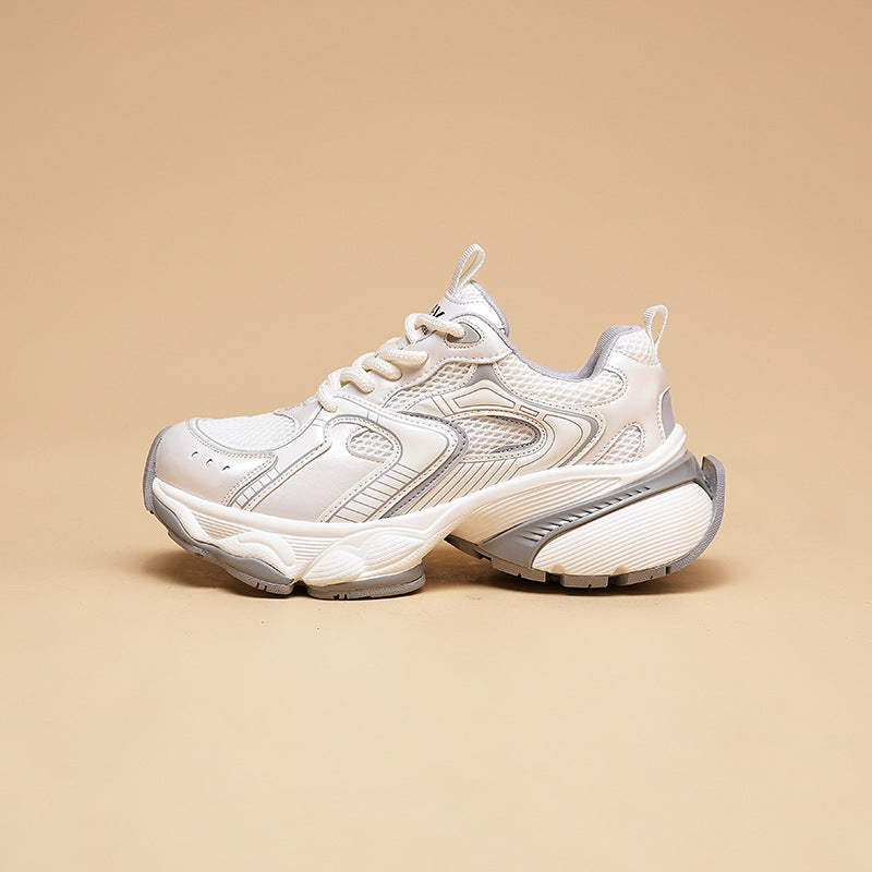 Women's Platform Thick Bottom Sier Show Feet Sneakers