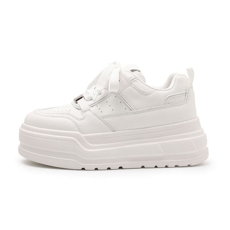 Women's Height Increasing Genuine Platform White Spring Women's Casual Shoes
