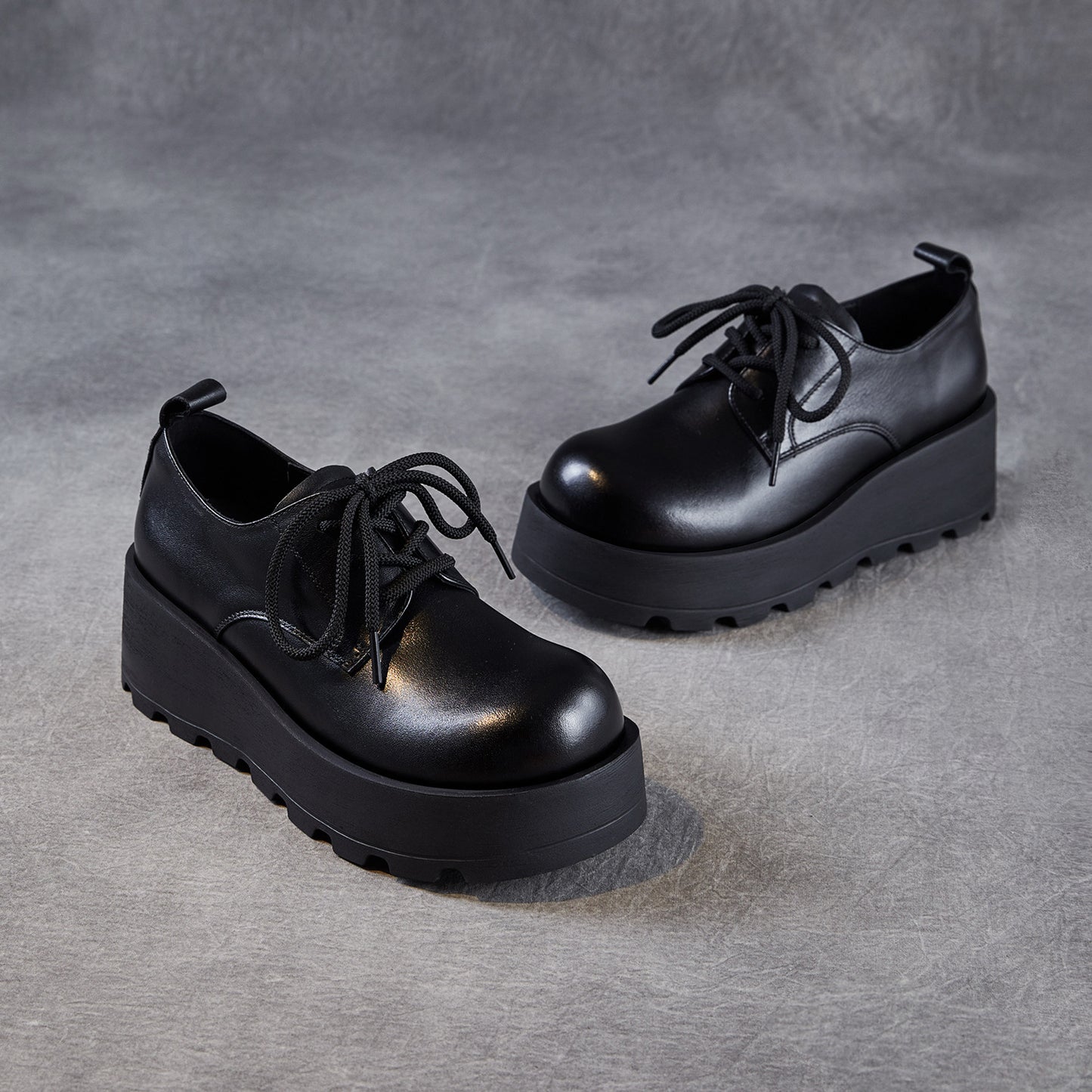Women's Autumn American Retro Derby Thick-soled Big Toe Women's Casual Shoes